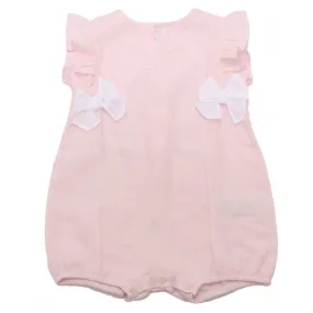 4214AN pagliaccetto bimba IL GUFO girl kid linen romper