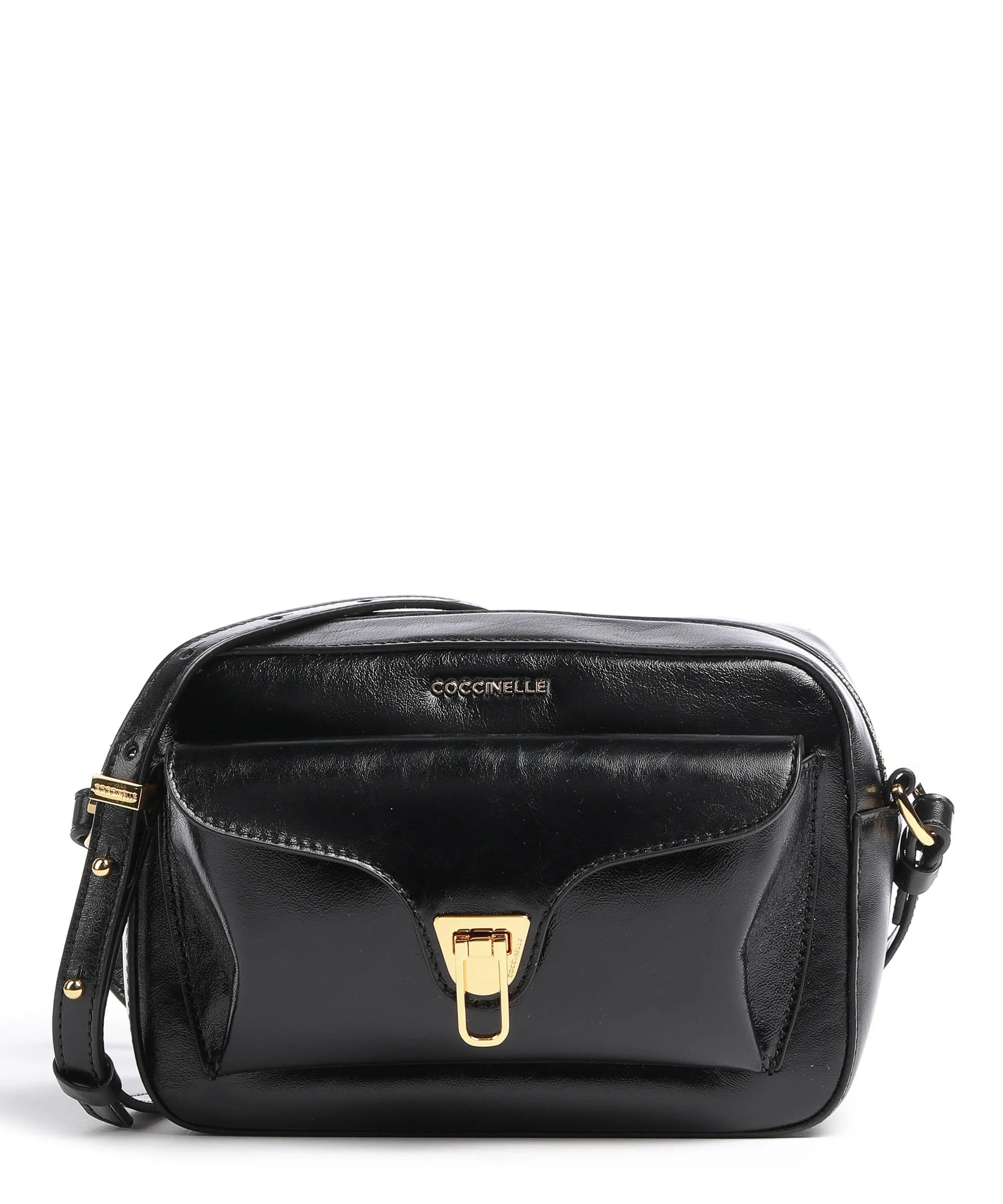  Coccinelle Beat Rock Borsa a tracolla pelle a grana fine nero  