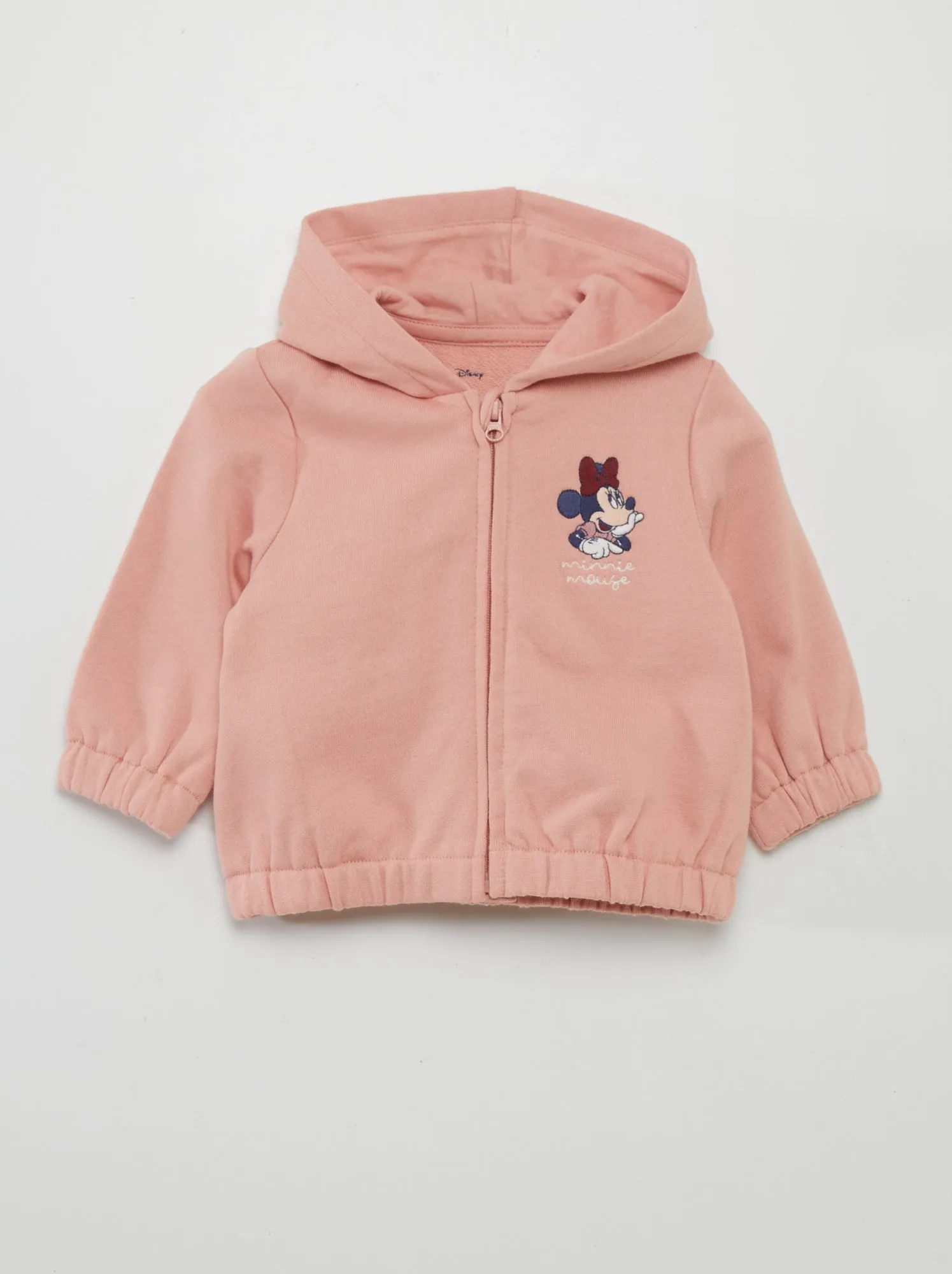 Felpa con cappuccio 'Minnie' in french terry - ROSA
