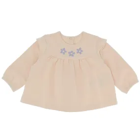 Maglietta in jersey da bambina, beige            