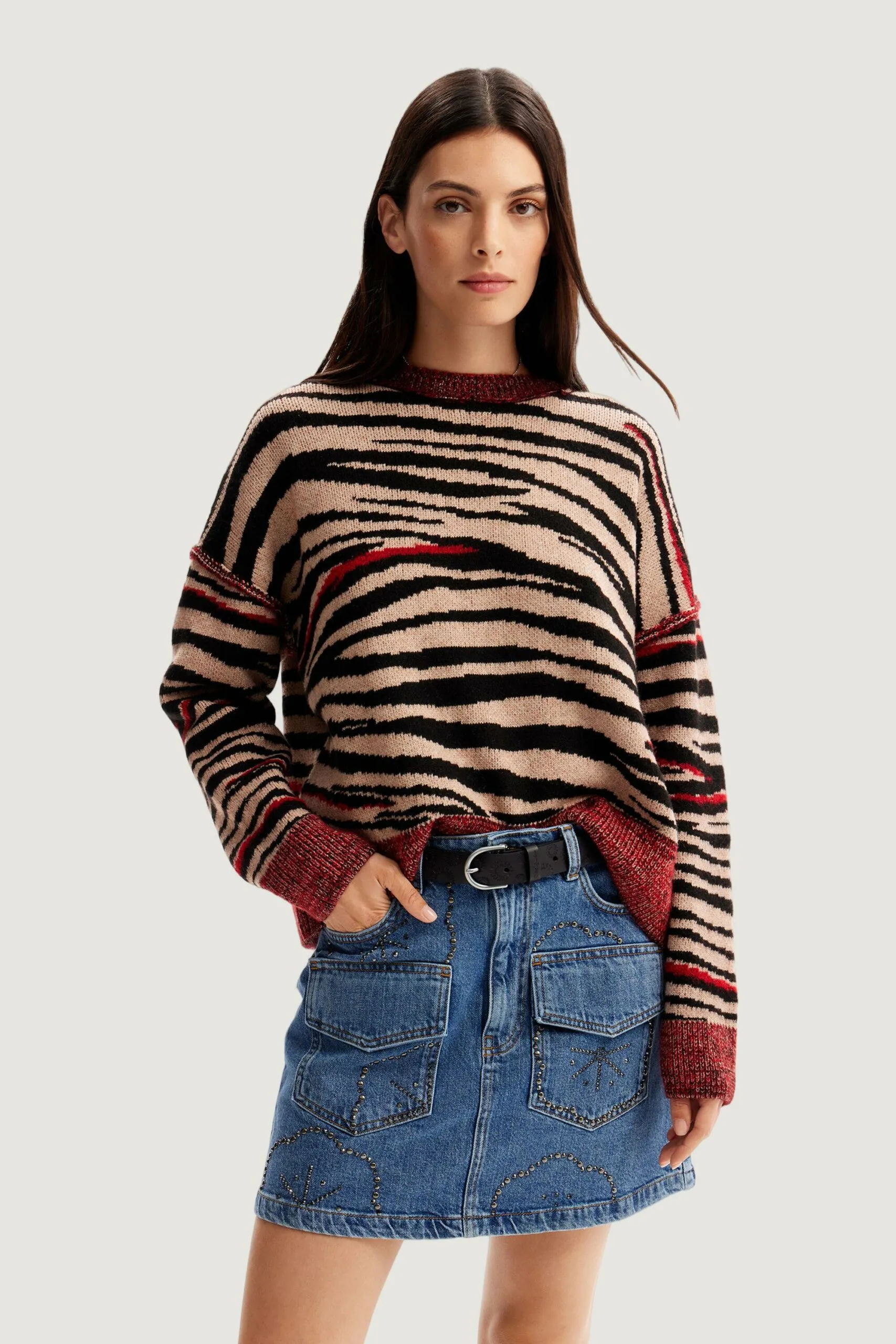 Maglione Desigual holmes Rosa Antico