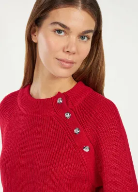 Maglione tricot con bottoni donna