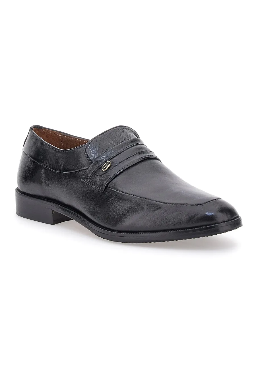 Mocassini Neri In Vera Pelle Claremorris 653