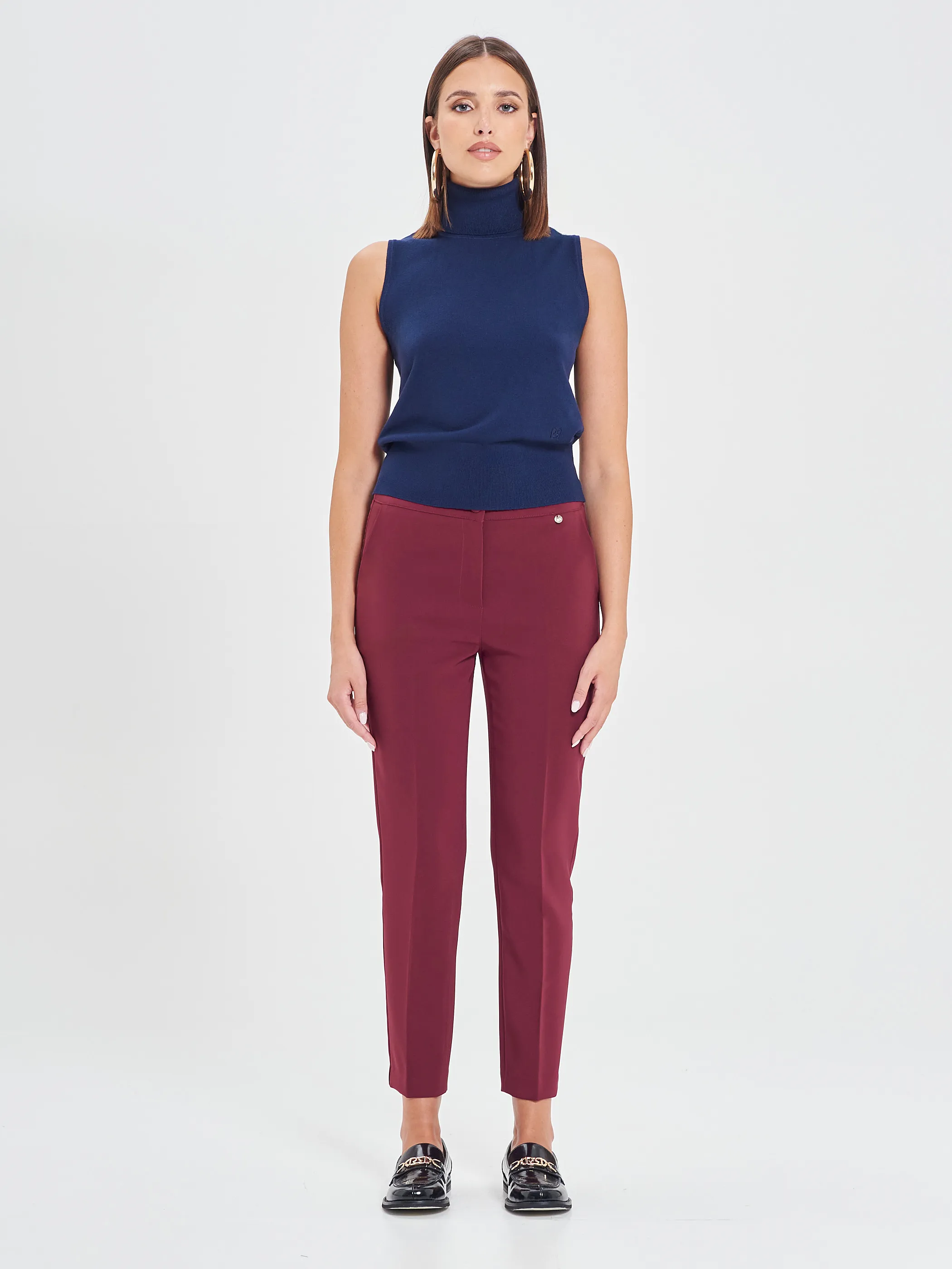      Pantaloni Straight Bordeaux     
