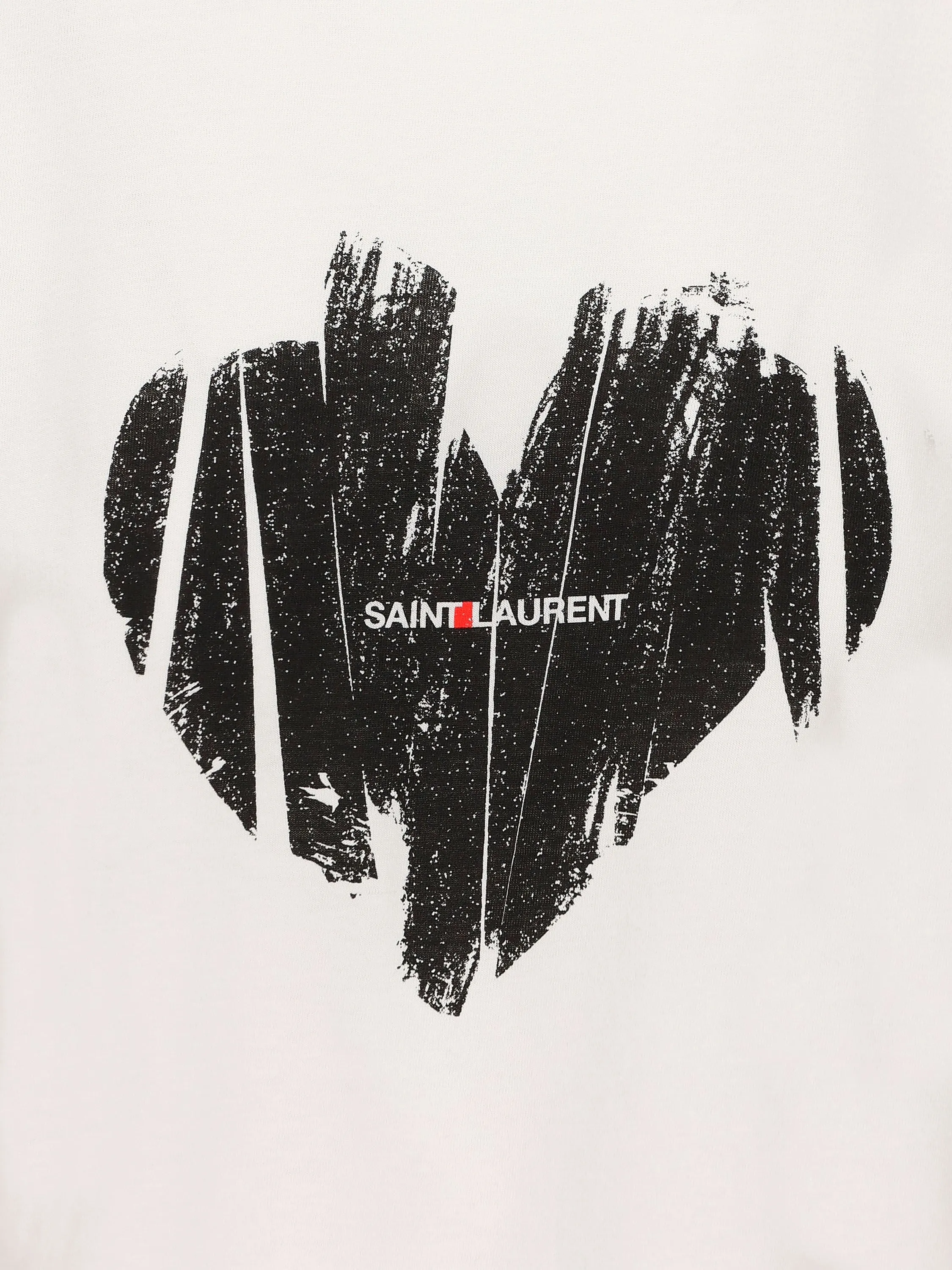Saint Laurent T-Shirt Donna Cotone Organico Bianco