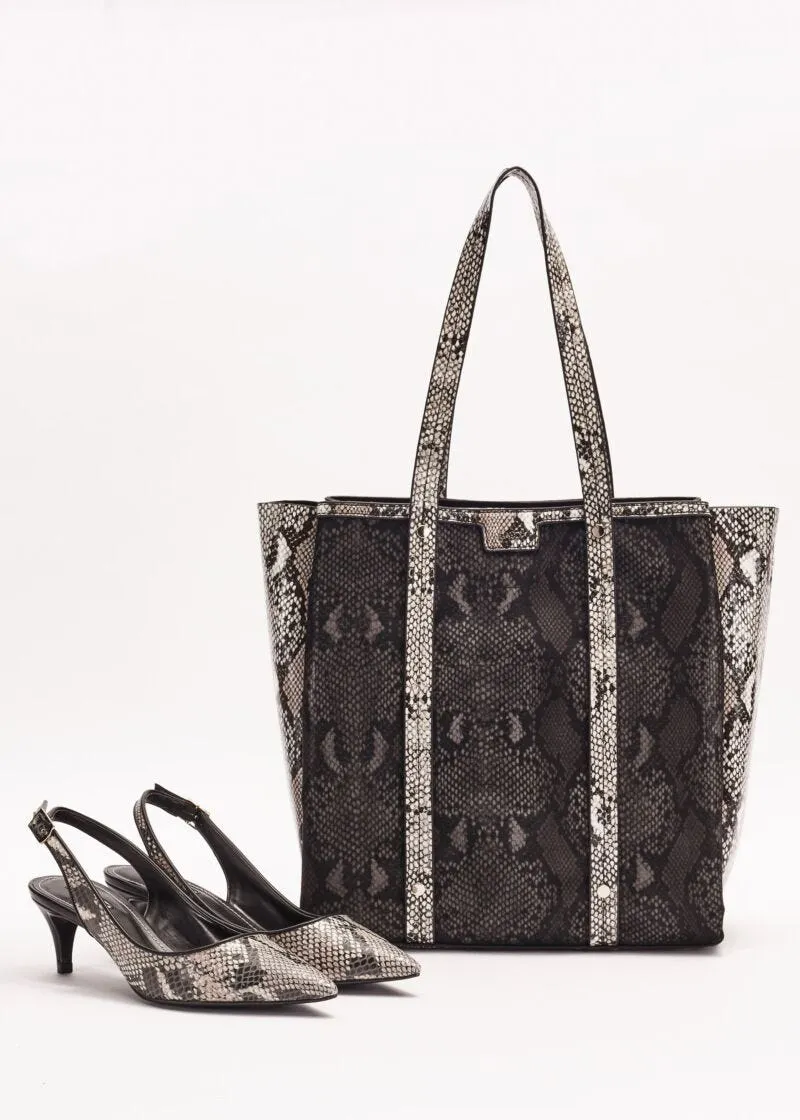Shopping bag stampa pitone