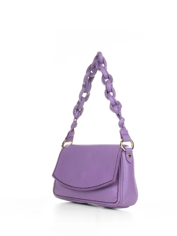 Shoulder bag with woven handle