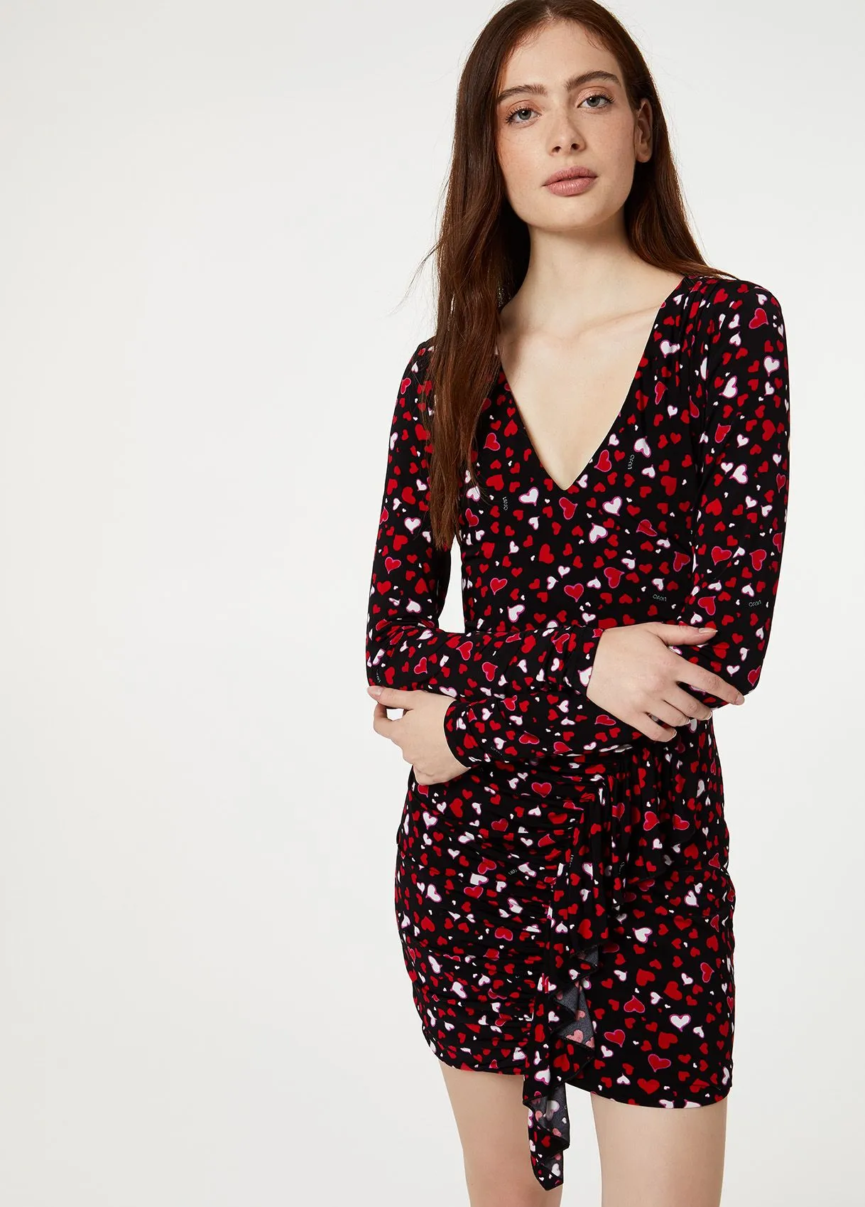 Vestito corto a cuori