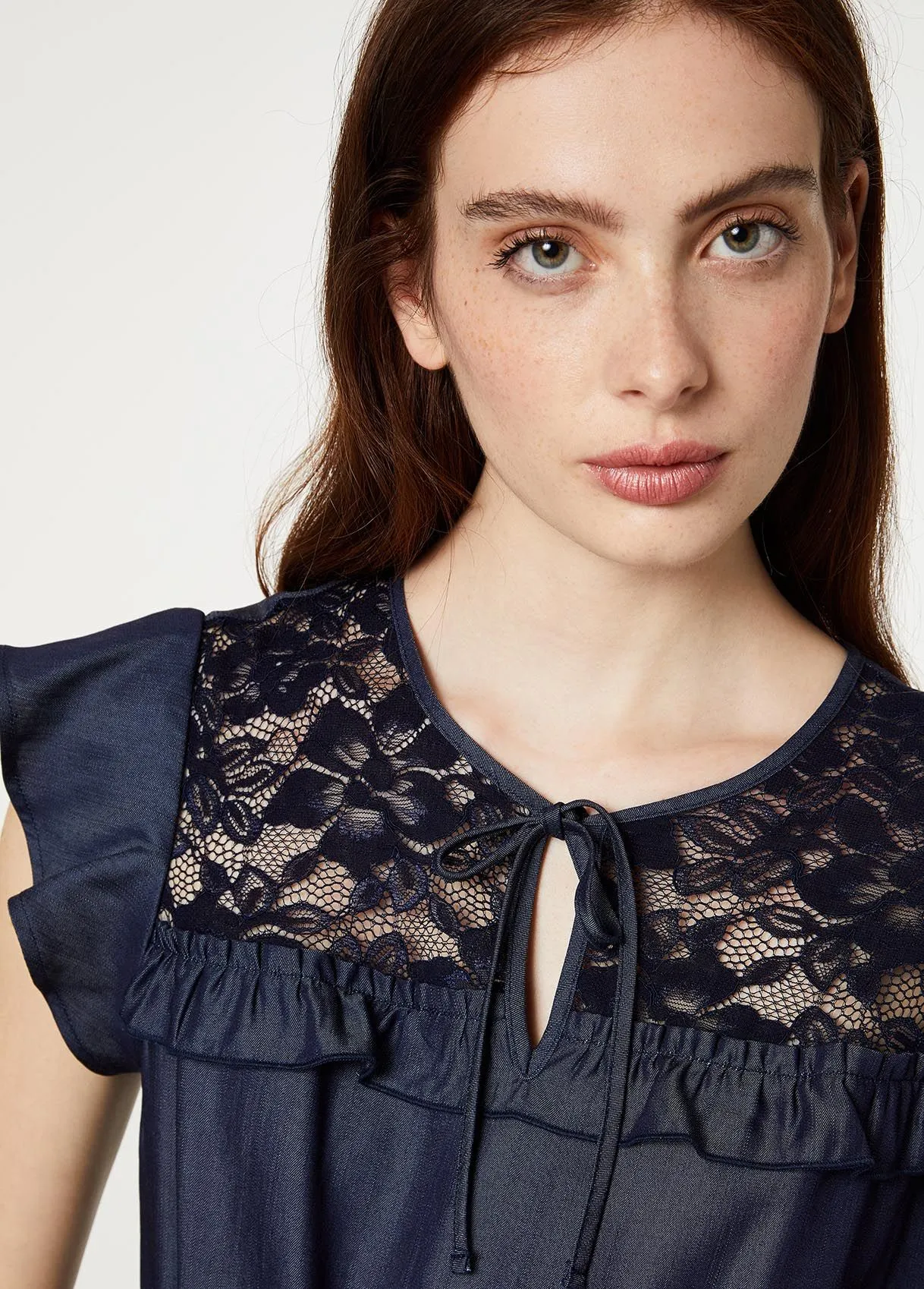 Vestito corto in denim
